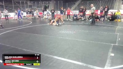 W 138 lbs Round 2 (4 Team) - Keilani Guillerra, Texas vs Jenna Secord, Nebraska