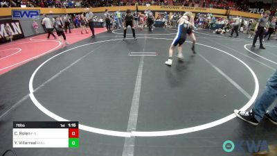 76 lbs Quarterfinal - Canton Rolen, F-5 Grappling vs Yuriah Villarreal, Bull Trained