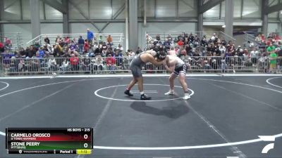 215 lbs Champ. Round 1 - Carmelo Orosco, U Town Hammers vs Stone Peery, Pittsburg