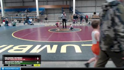 49 lbs Semifinal - DeAndre Romero, Victory Wrestling-Central WA vs Beckham Duncan, Thunder Ridge Outlaws