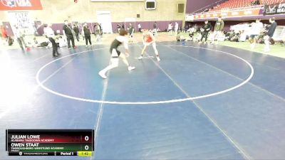 143-143 A Round 2 - Owen Staat, Thoroughbred Wrestling Academy (TWA) vs Julian Lowe, Alabama Takedown Academy