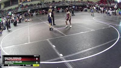 82 lbs Cons. Round 3 - Brooklyn Keller, Ponca Spears vs Malyna Morales, Jr. Viking Wrestling Club