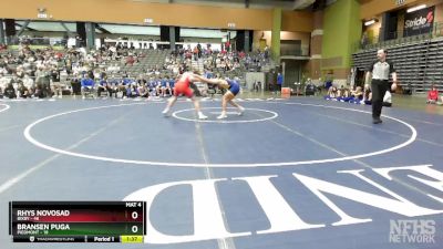 157 lbs Quarterfinals (8 Team) - Bransen Puga, PIEDMONT vs Rhys Novosad, BIXBY