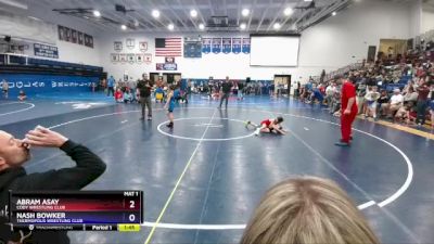 53 lbs Quarterfinal - Abram Asay, Cody Wrestling Club vs Nash Bowker, Thermopolis Wrestling Club