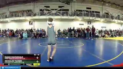 45 lbs Champ. Round 1 - Isaiah Macdonald, Perry Meridian Wrestling Club vs Nichalos Tucker, Columbia City Wrestling Club