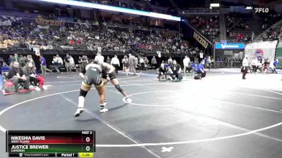 155 Class 1 lbs Semifinal - Nikeshia Davis, West Plains vs Justice Brewer, Cameron