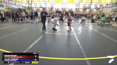 108 lbs Cons. Semi - Kavan Beyer, Team Valley Wrestling Club vs Rylen Hanson, Caveman Wrestling