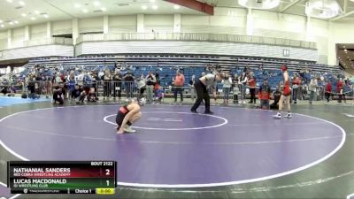 92 lbs Cons. Round 2 - Lucas Macdonald, ISI Wrestling Club vs Nathanial Sanders, Red Cobra Wrestling Academy