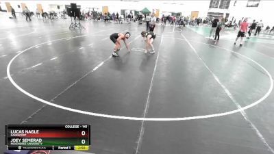 141 lbs Cons. Round 2 - Lucas Nagle, Davenport vs Joey Semerad, McKendree University