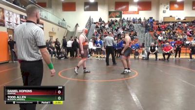 285 lbs Semifinal - Todd Allen, Buckeye (Medina) vs Daniel Hopkins, Norton