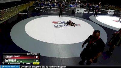 63 lbs Champ. Round 1 - Lorenzo Choto, California vs Isaiah Cruz, Total Kaos Wrestling Club