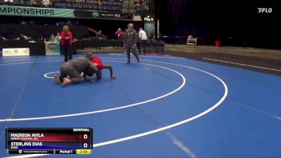 101 lbs Semifinal - Madison Avila, North Central (IL) vs Sterling Dias, Iowa