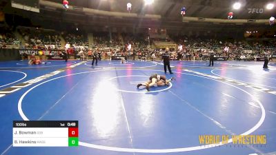 100 lbs Consolation - Jaxson Bowman, GGB Ohio vs Bentley Hawkins, Massa's Maniacs