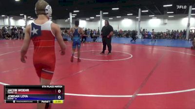 114 lbs Placement Matches (8 Team) - Jacob Woehr, Texas vs Jordan Loya, Idaho