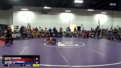 87 lbs Semis & 3rd Wb (16 Team) - Tommy Wurster, Ohio vs Hayden Lauterback, New Jersey