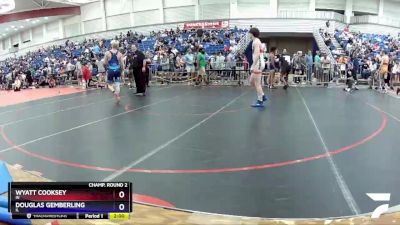 145 lbs Champ. Round 2 - Wyatt Cooksey, IN vs Douglas Gemberling, IL