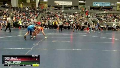 100 lbs Champ. Round 2 - Taten Adams, Sturgis Youth Wrestling vs William Simpson, MWC Wrestling Academy