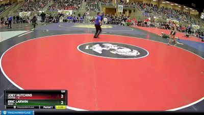 128 lbs Finals (8 Team) - Eric Larwin, Bend vs Joey Hutchins, Crater