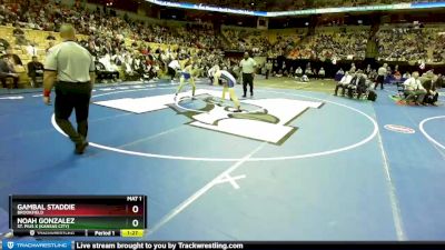 132 Class 1 lbs 1st Place Match - Gambal Staddie, Brookfield vs Noah Gonzalez, St. Pius X (Kansas City)