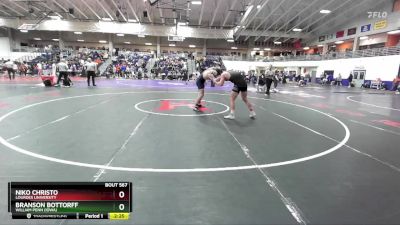 174 lbs Cons. Round 3 - Niko Christo, Lourdes University vs Branson Bottorff, William Penn (Iowa)