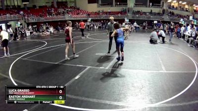 80 lbs Semifinal - Luca Grasso, MWC Wrestling Academy vs Easton Arehart, Neligh-Oakdale