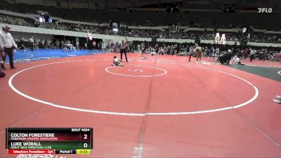 52 lbs Semifinal - Colton Forestiere, Poquoson Athletic Association vs Luke Worall, Great Neck Wrestling Club