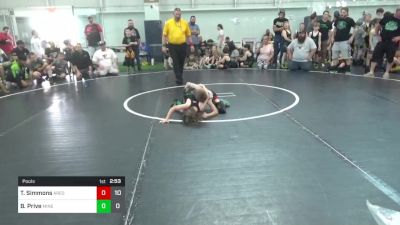 50 lbs Pools - Ty Simmons, Ares W.C. (MI) vs Brandon Prive, Mineral Wells Bulldawgs