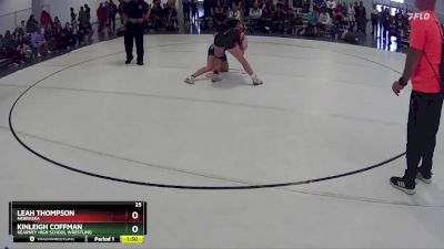 123 lbs Quarterfinal - Kinleigh Coffman, Kearney High School Wrestling vs Leah Thompson, Nebraska