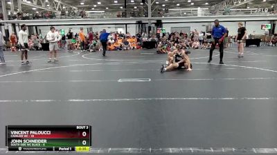 132 lbs Placement (4 Team) - John Schneider, South Side WC Black vs Vincent Paloucci, Cavalier WC