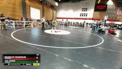 130 lbs Quarterfinal - Mya Swain, Pinedale vs Brueklyn Truempler, Shoshoni