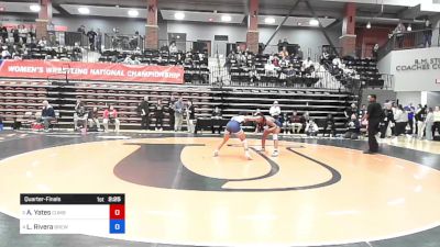 136 lbs Quarterfinal - Aliyah Yates, Cumberlands vs Leidaly Rivera, Brewton Parker