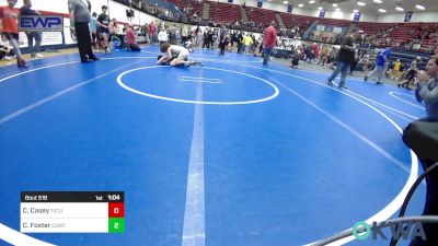 88-92 lbs Quarterfinal - Cooper Casey, Tecumseh Youth Wrestling vs Cru Foster, D3 Wrestling Cluib