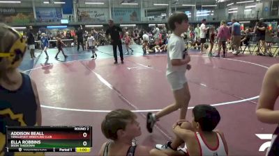 55+62 Round 2 - Addison Beall, Tanglefoot Wrestling Club vs Ella Robbins, Bison Takedown