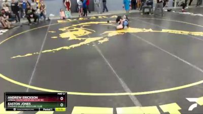 98 lbs Round 1 - Andrew Erickson, Juneau Youth Wrestling Club Inc. vs Easton Jones, Chugach Eagles Wrestling Club