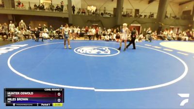 165 lbs Cons. Round 2 - Hunter Oswold, WA vs Miles Brown, WA