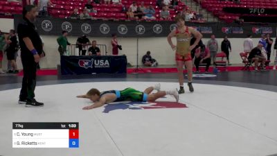 77 kg Cons Semis - Caden Young, Mustang Wrestling Club vs Gavin Ricketts, Kentucky