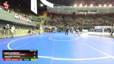 59 lbs Champ. Round 2 - Kane Zambrano, TUF California Wrestling Academy vs Preston Dacoco, California