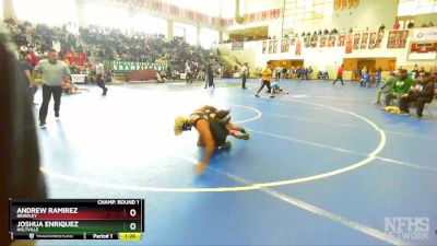 147 Boys Champ. Round 1 - Andrew Ramirez, Brawley vs Joshua Enriquez, Holtville