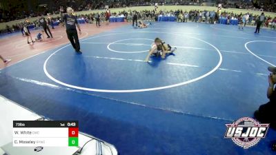 73 lbs Round Of 16 - Wyatt White, Cache Wrestling Club vs Cree Moseley, Randall Youth Wrestling Club