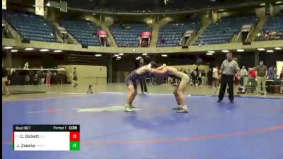 160 lbs 1st Place Match - Colin Bickett, Plainfield South vs Jackson Zaeske, Lincoln-Way East