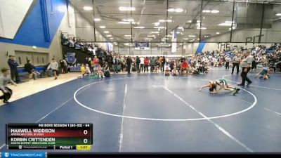 64 lbs Cons. Round 1 - Maxwell Widdison, American Fork Jr High vs Korbin Crittenden, South Summit Wrestling Club