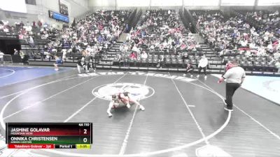 4A 110 lbs Quarterfinal - Jasmine Golavar, Mountain View vs Onnika Christensen, Green Canyon