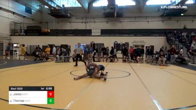 125 lbs Quarterfinal - John Jones, Gardner-Webb vs Joey Thomas, West Virginia