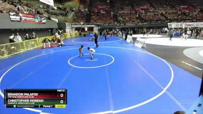 40 lbs 1st Place Match - Brandon Palafox, Top Dog Wrestling Club vs Christopher Moreno, Hawkeye Wrestling Club