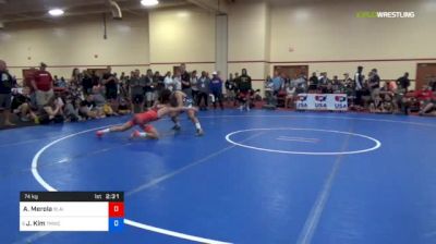 74 kg Rnd Of 16 - Andrew Merola, Blairstown Wrestling Club vs Joshua Kim, TMWC