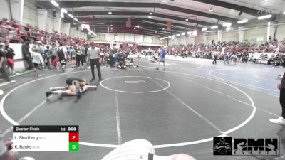 83 lbs Quarterfinal - Layf Skadberg, Valley Bad Boys vs Keaton Banks, Dove Creek