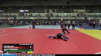 90 lbs Cons. Semi - Carter Solt, Askren Wrestling Academy vs Reece Vendegna, BAM