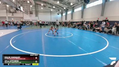 55 lbs 1st Place Match - Khloe Enriquez, El Paso Wildcats Wrestling Club vs Nyla Kitchens, Dead Shot Wrestling Club