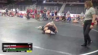 W 144 lbs Round 1 (3 Team) - Presley Givens, Arizona vs Paityn Delong, USA