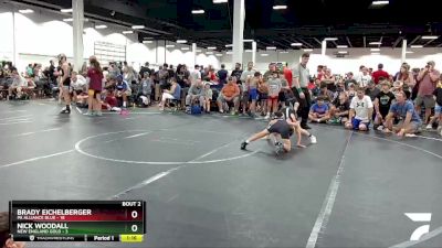 64 lbs Round 1 (4 Team) - Brady Eichelberger, PA Alliance Blue vs Nick Woodall, New England Gold